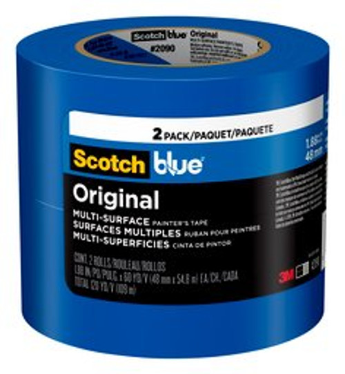 ScotchBlue Original Painter's Tape 2090-48WC2, 1.88 in x 60 yd (48mm x
54.8m), 2rolls /pack