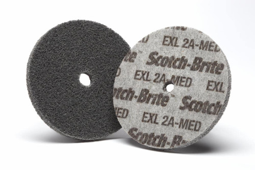 Scotch-Brite EXL Unitized Wheel, XL-UW, 2A Medium, 2 in x 1/4 in x 1/4
in, 60 ea/Case