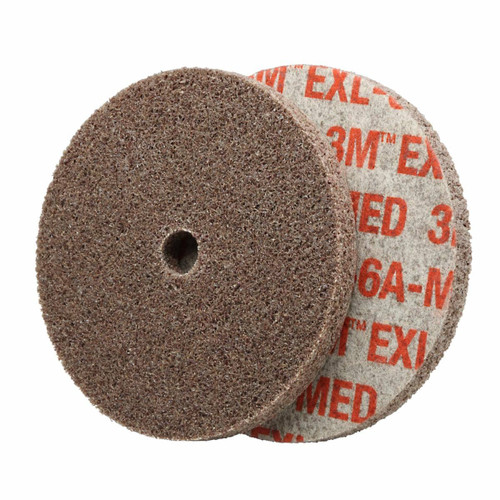 Scotch-Brite EXL Unitized Wheel, XL-UW, 6A Medium, 3 in x 1/4 in x 3/8
in, 40 ea/Case
