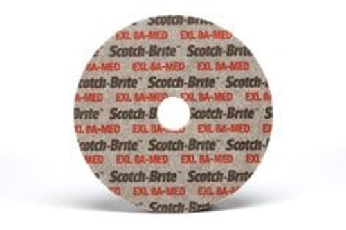 Scotch-Brite EXL Unitized Wheel, XL-UW, 8A Medium, 3 in x 1/4 in x 3/8
in, 40 ea/Case