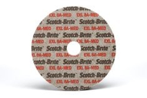Scotch-Brite EXL Unitized Wheel, XL-UW, 8A Medium, 3 in x 1/8 in x 1/4
in, 40 ea/Case