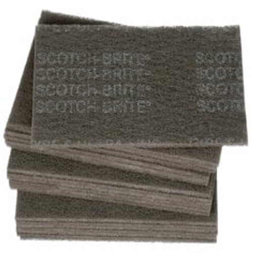 Scotch-Brite Hand Pad 7448, HP-HP, SiC Ultra Fine, Gray, 6 in x 9 in,
20/Carton, 60 ea/Case
