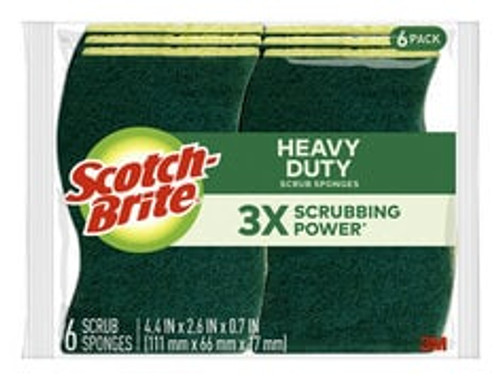 Scotch-Brite Heavy Duty Scrub Sponge 426, 6/6