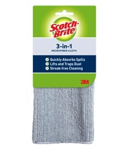 Scotch-Brite Microfiber 3-in-1 Cloth 9070, 12/1