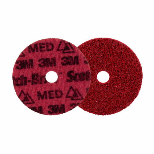 Scotch-Brite Precision Surface Conditioning Disc, PN-DH, Medium, 4 in x 5/8 in, 100 ea/Case