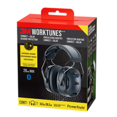 3M WorkTunes Connect + Solar Wireless Hearing Protector with Bluetooth® Technology 90573-DC, Case of 3