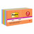 Post-it Super Sticky Notes 654-12SSAU+4, 3 in x 3 in (76 mm x 76 mm), Energy Boost Collection  Case of 18