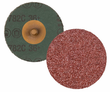 3M Roloc Fibre Disc 782C, 36+, TR, 4 in, Die R400BB, 25/Carton, 100 ea ...