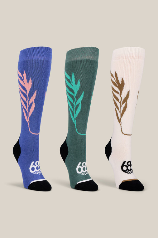 Womens Willow Socks 3Pk 26-27