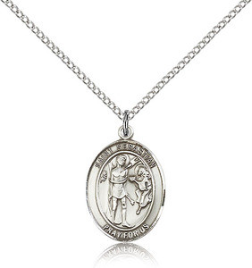St Sebastian SS Oval Patron Saint Medal 20" Stainless Chain - Our Daily ...