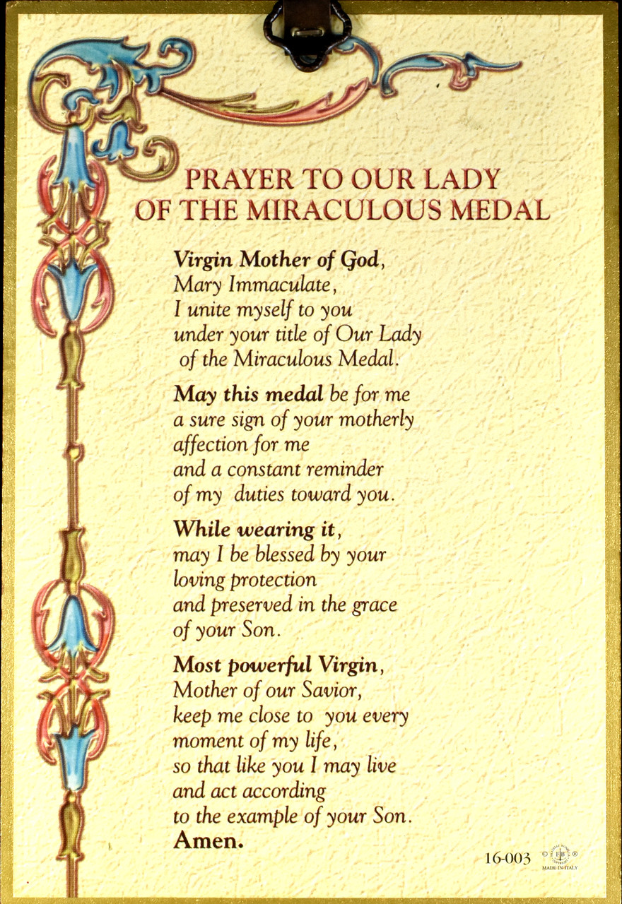 Our Lady of Grace Gold Foil Mosaic Wall Plaque - Our Daily Bread ...