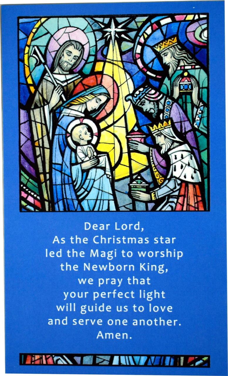 Christmas Star Stained Glass Nativity Holy Card Our Daily Bread