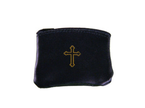 Black Leather Rosary Case