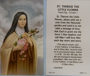 St Therese the Little Flower
Feast Day: October 1