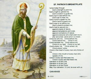 St Patrick's Breastplate Paper Holy Card