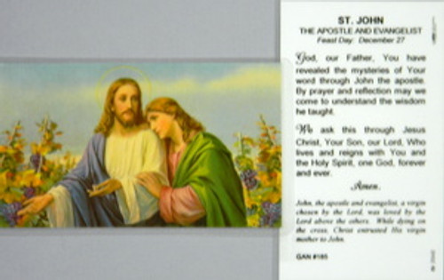 St John the Apostle Laminated Holy Card