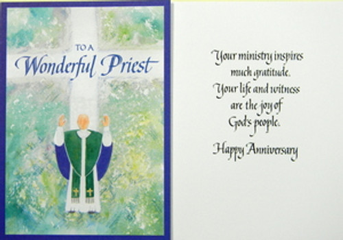 To A Wonderful Priest...Priest Anniversary Card