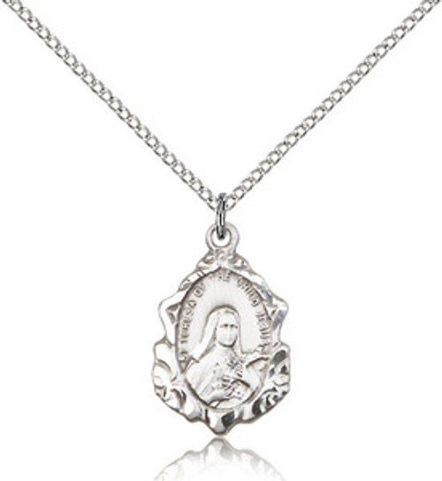 St Theresa sterling silver medal
18" stainless chain