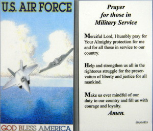 Prayer for Those in Military Service U S Air Force Laminated Holy Card