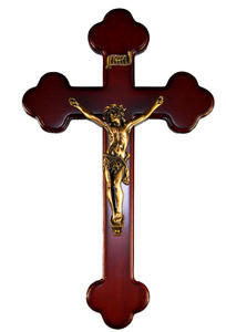 Latin Style Dark Cherry Cross Museum Gold Corpus 10"