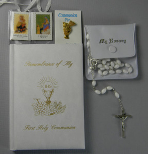 Marian Mass Book White Communion Set