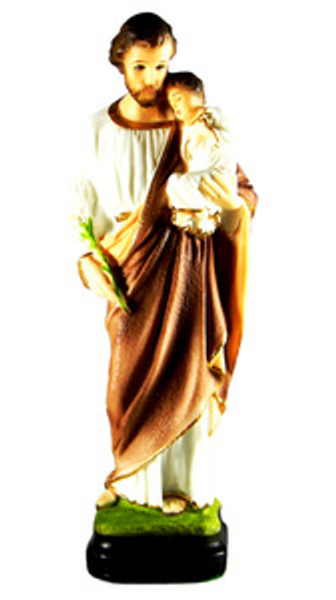 St Joseph with Child 12" Statue