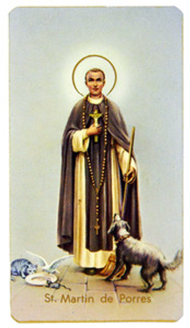 St Martin de Porres Paper Holy Card