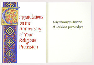 Congratulations on the Anniversary...Religious Profession Anniversary