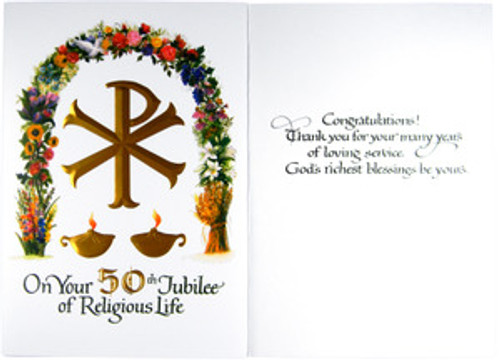 On Your 50th Jubilee of Religious Life