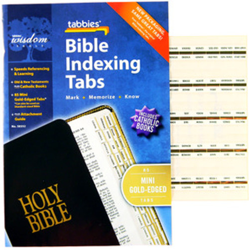Catholic Bible Indexing Tabs Mini Gold-Edged