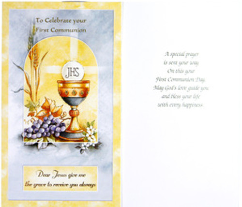 To Celebrate Your First Communion Greeting Card