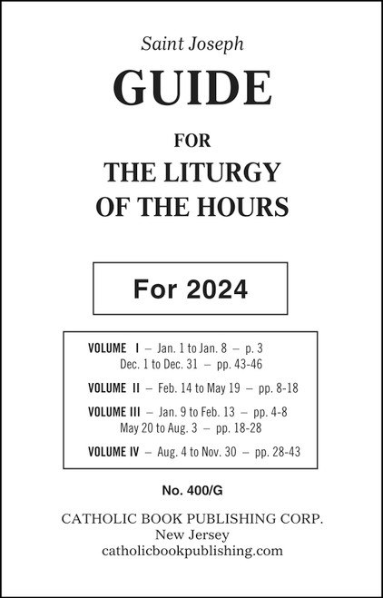 Saint Joseph Guide for the Liturgy of the Hours 2024