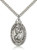 St Christopher Large oval sterling silver medal on a stainless chain