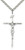 Crucifix Polished Sterling 24" Heavy Curb Stainless Chain