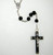 Black 7mm Round Bead 19" Rosary