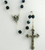 Montana Sapphire 7mm AB Glass Bead 23" Rosary