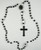 Black Plastic Rosary on Nylon Cord