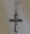 Clear crystal 4mm faceted bead rosary
Close-up of crucifix