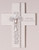 Communion Wall Cross Silver Scroll Chalice Design