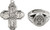 First Communion Silver Plate Four-Way Medal and First Communion Ring Set