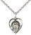 Saint Jude Heart sterling medal on a 18-inch light rhodium light curb chain