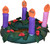 Fabric Advent wreath with four candles