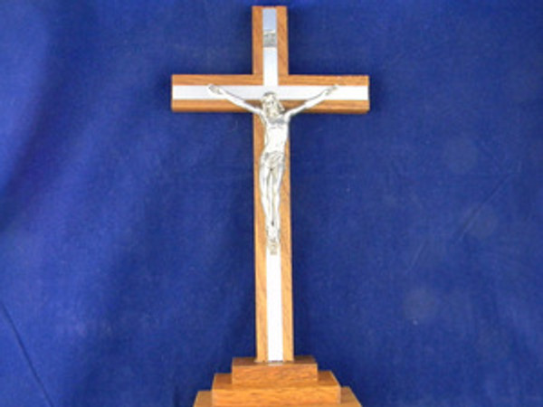 Italian Wood Standing 8" Crucifix