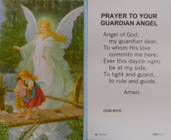 Guardian Angel Paper Holy Card
