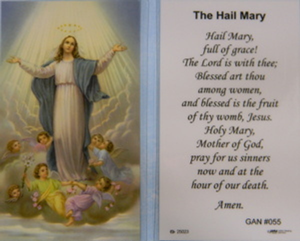 Hail Mary Laminated Holy Card