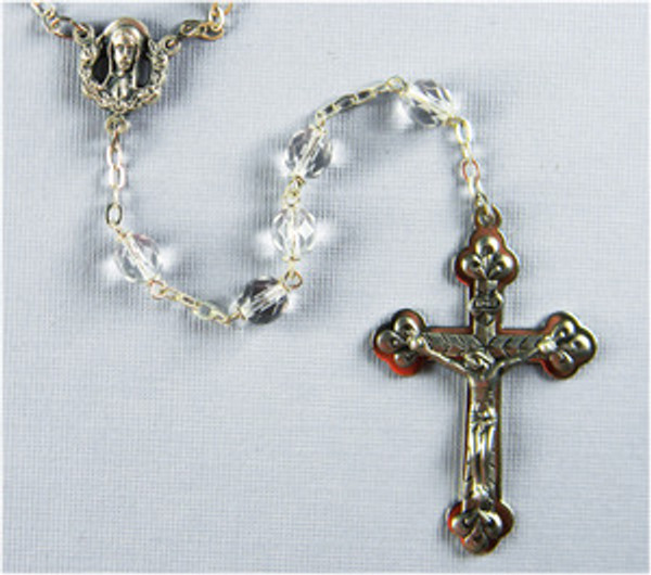 Crystal 7mm Glass Bead Rosary