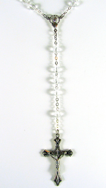 Crystal 6mm Glass Bead Rosary