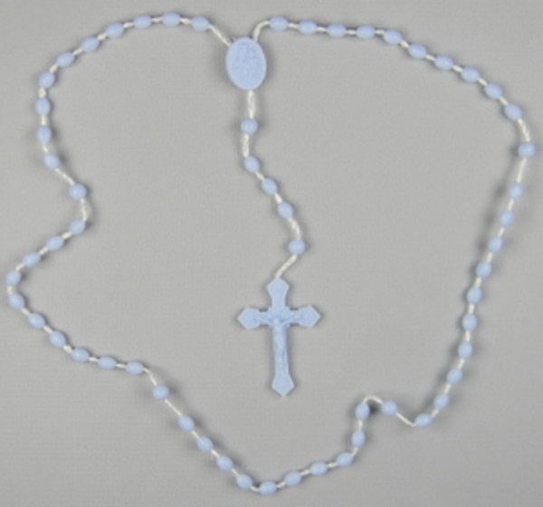 Nylon Cord Rosary Blue