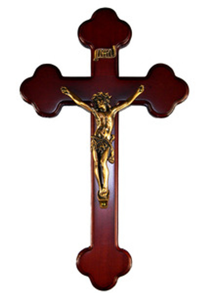 Latin Style Dark Cherry Cross Museum Gold Corpus 10"