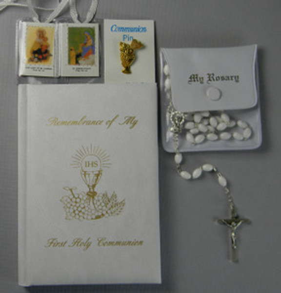 Marian Mass Book White Communion Set Marian Mass Book White Communion Set